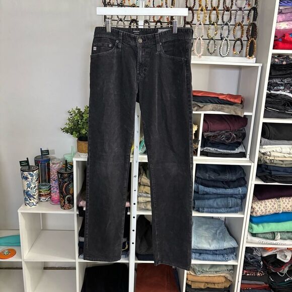Ag Adriano Goldschmied Black Straight Jeans GRADUATE tailored leg mens 30 reg - Picture 7 of 7